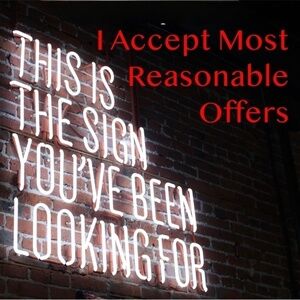 Reasonable offers excepted or countered 💕